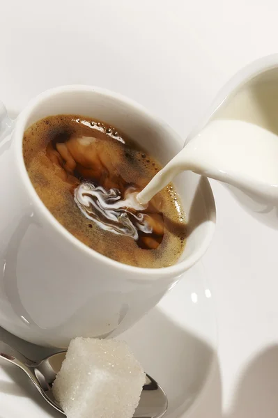 Kávé tejjel — Stock Fotó