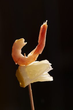 Freshly cooked prawn clipart