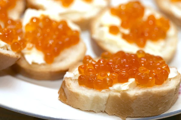 Sandwich de caviar —  Fotos de Stock