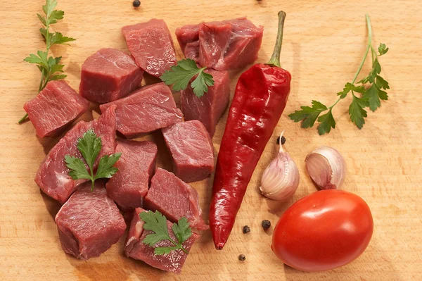 Preparar carne — Fotografia de Stock
