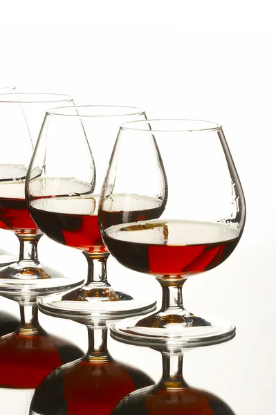Glazen met brandy — Stockfoto