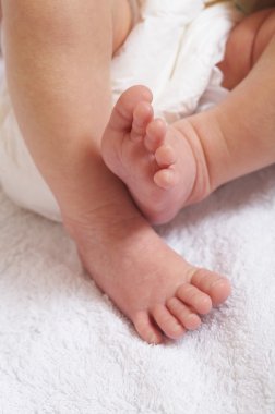 Foot of newborn clipart