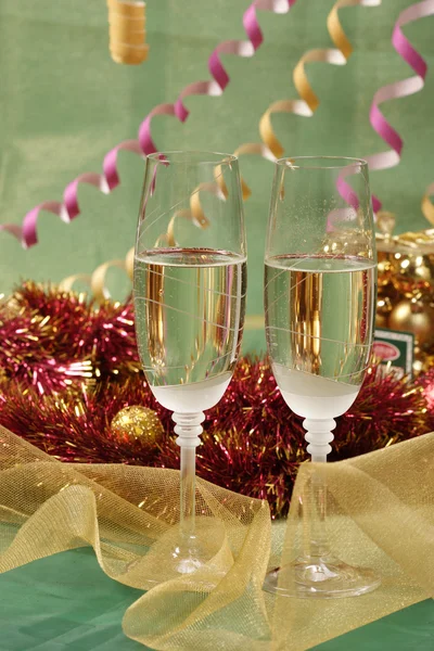 Los nuevos años el champán — Foto de Stock