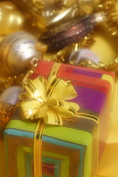 De doos van de gift van Kerstmis — Stockfoto