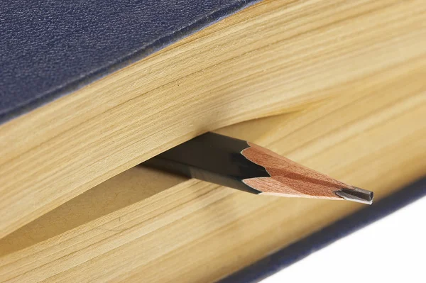 Книги з олівцем — стокове фото