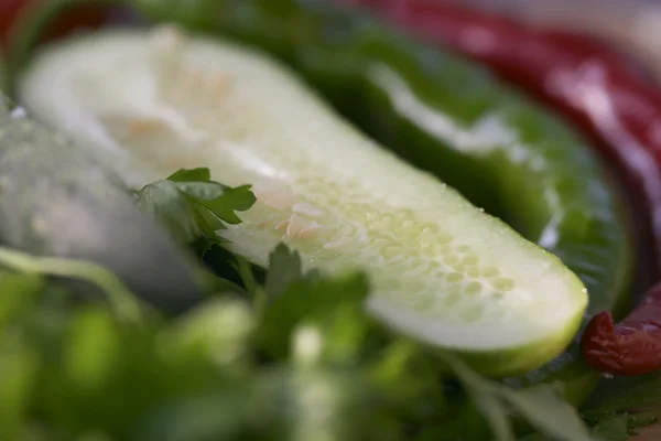 Dilimlenmiş salatalık — Stok fotoğraf