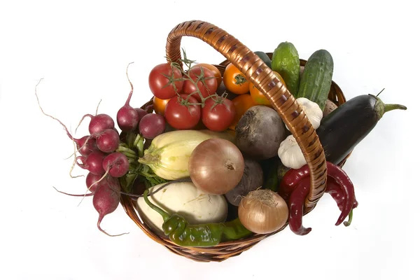 Корзина овощей — стоковое фото