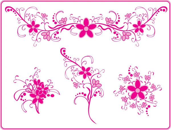 Modello di fiore rosa — Vettoriale Stock