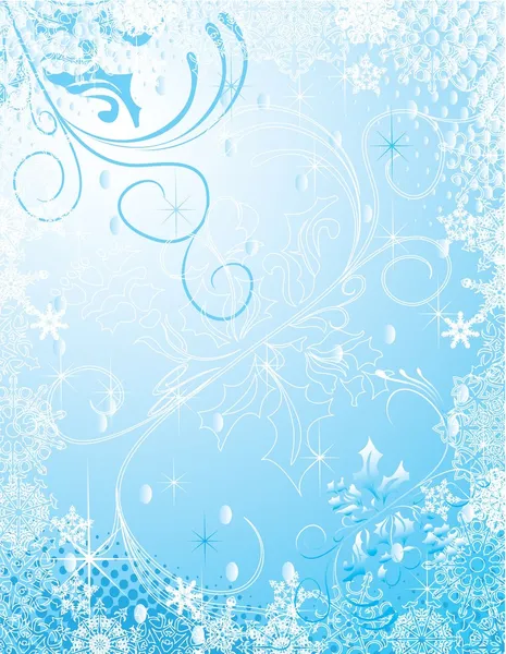 蓝色冬季背景 — 图库矢量图片