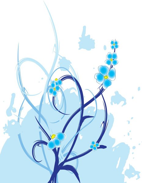 Ручной рисунок цветочного фона
