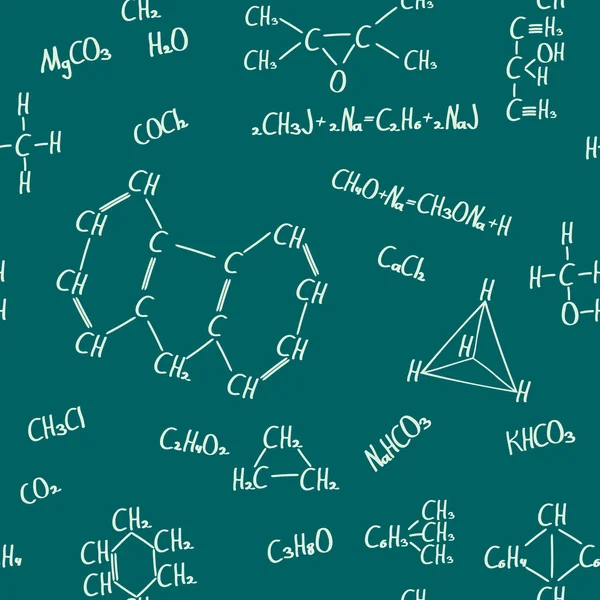 Chemische Formeln nahtlos — Stockvektor