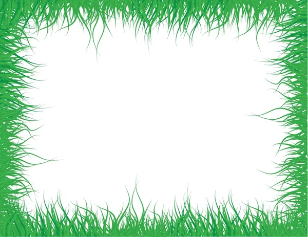 Yeşil çim çerçeve — Stok Vektör