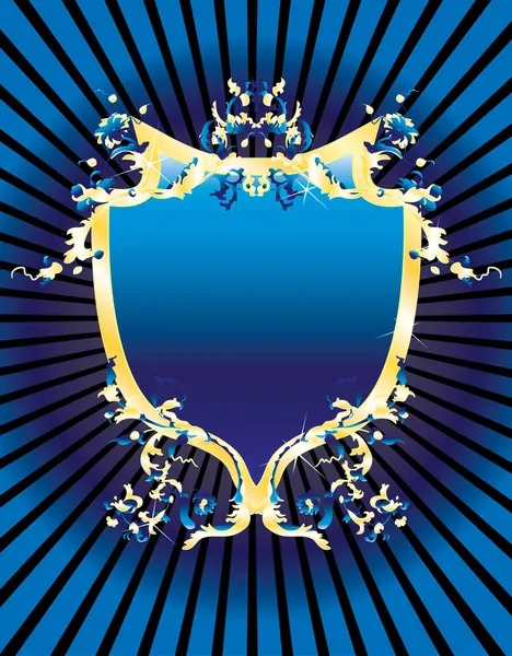 Banner vintage azul — Vetor de Stock