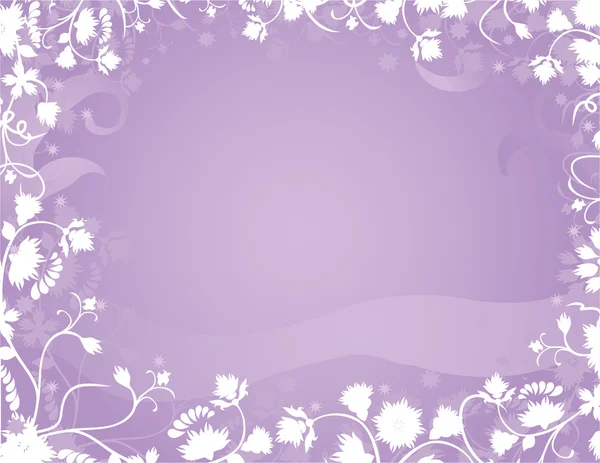 紫の花のフレーム — ストックベクタ