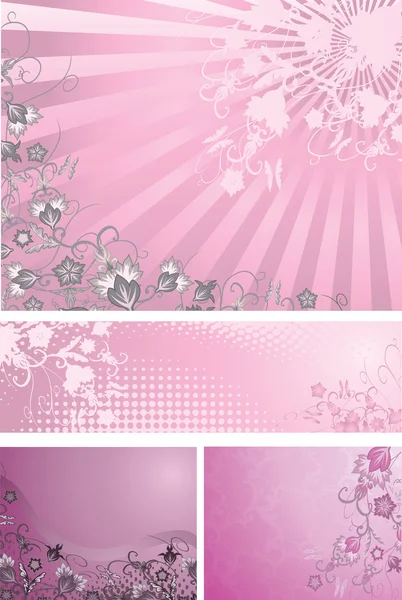 Pink backgrounds collection — Stock Vector
