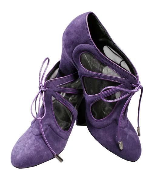 Purple female shoes — Stock Photo, Image