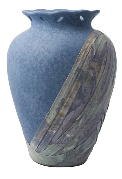 Eine blaue Vase mit Tuch — Stockfoto