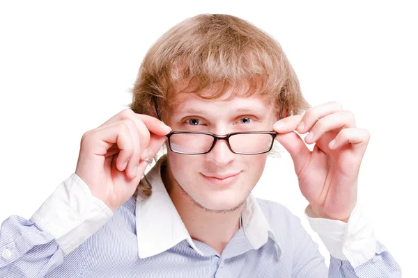 Fiatal férfi szemüveg — Stock Fotó