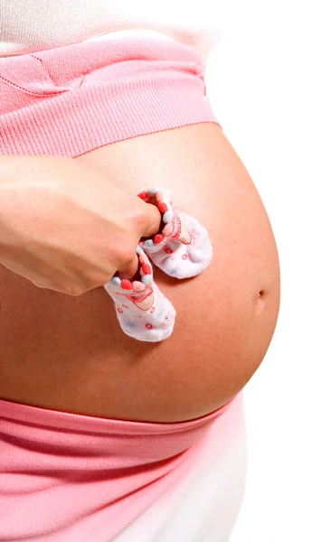 Břicho těhotné ženy — Stock fotografie