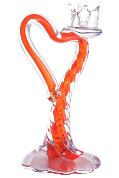 Candlestick in shape of heart — Stock Photo, Image