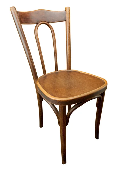 Na białym tle stare krzesło — Zdjęcie stockowe
