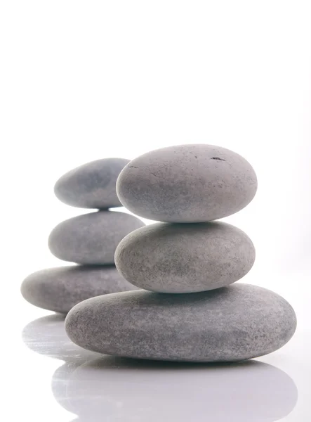 Szare kamienie do masażu — Zdjęcie stockowe