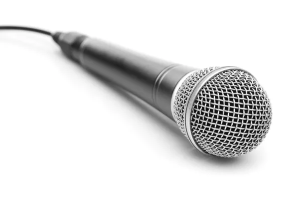 Mikrofon izolovaný na bílém — Stock fotografie