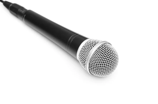 Микрофон изолирован на белом — стоковое фото