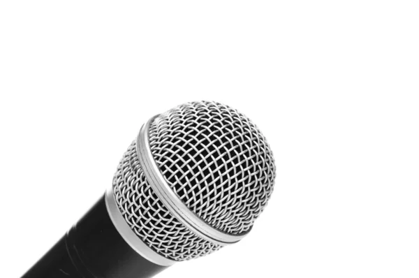 Mikrofon isoliert auf weiß — Stockfoto
