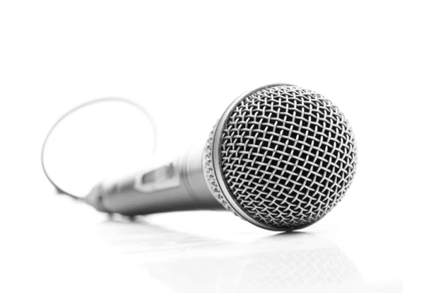Microphone isolated on white — Stock Photo, Image