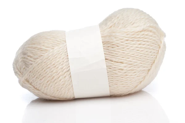 白色羊毛线程白い羊毛スレッド — 图库照片