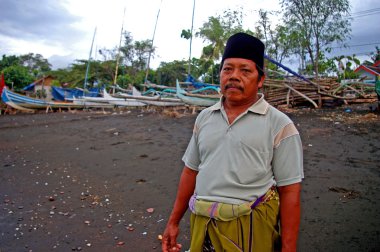 Muslim Fisherman, Indonesia clipart