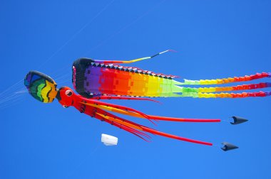 Colourful kites clipart