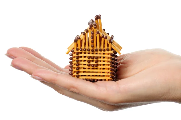 House from matches — Stock Photo, Image