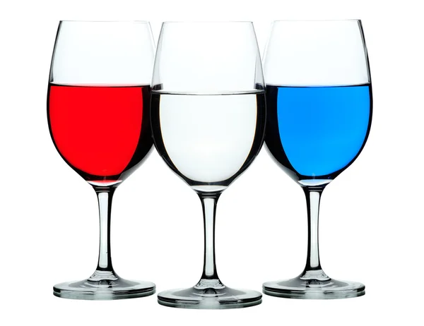Coloured wine glasses — Stock Photo, Image
