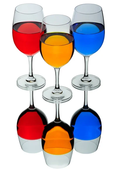 Bicchieri da vino colorati — Foto Stock