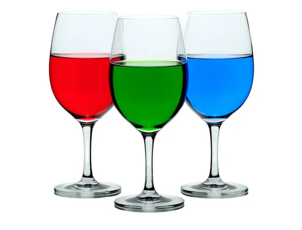 Copos de vinho coloridos — Fotografia de Stock