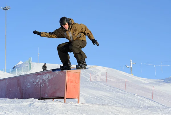 Snowboarder Stockfoto