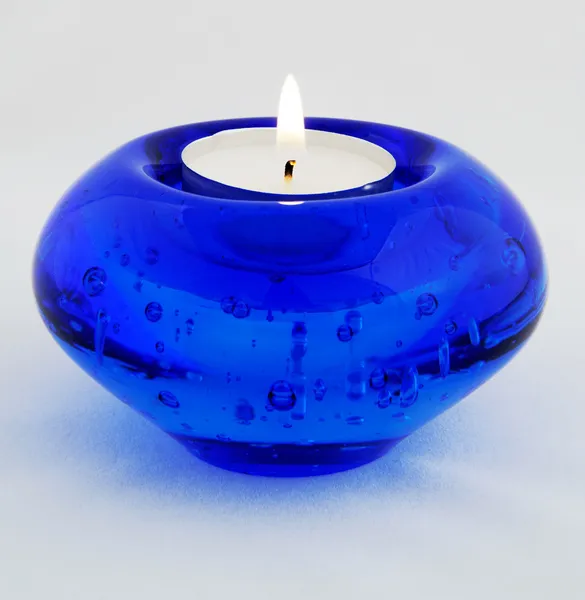 Синяя свеча — стоковое фото
