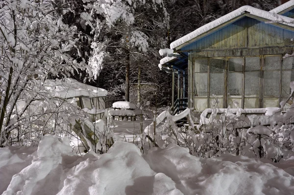 Nächtliche Winterlandschaft — Stockfoto