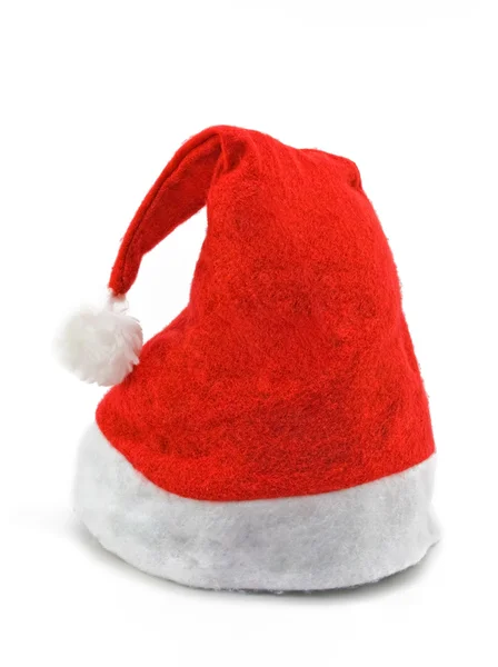 Red Christmas hat on white — Stock Photo, Image