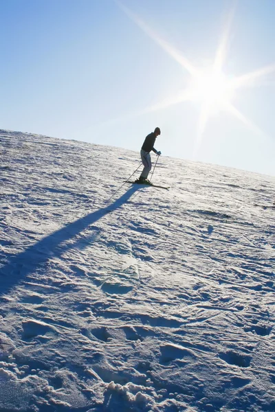 stock image Mountain Skiing under blue sky