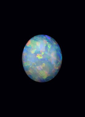 Opal on a black background. clipart