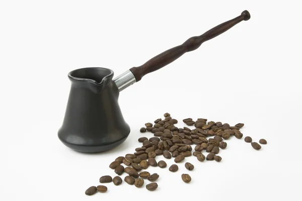 stock image Сezve and coffee beans