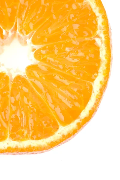 Oranssi segmentti valkoisella taustalla — kuvapankkivalokuva