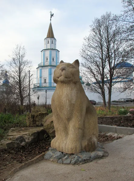 Kazan kedi heykeli — Stok fotoğraf