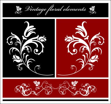 Floral elements clipart