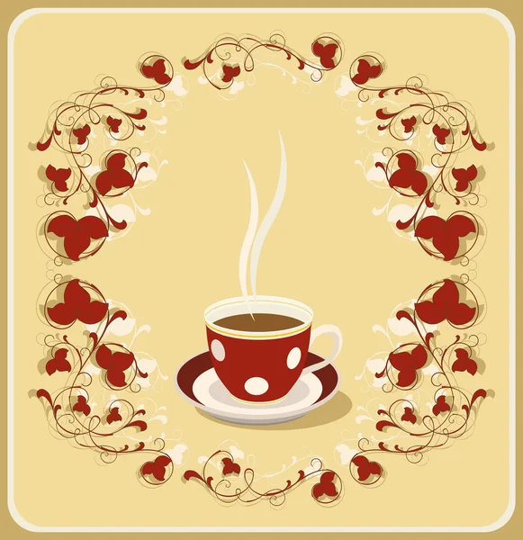 Rétro tasse de thé — Image vectorielle