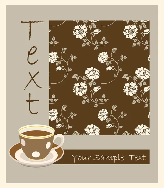 Retro taza de té — Archivo Imágenes Vectoriales