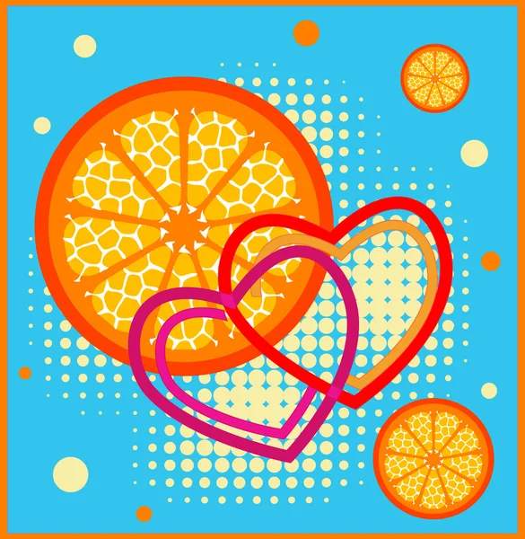 I like orange juice — Stock Vector